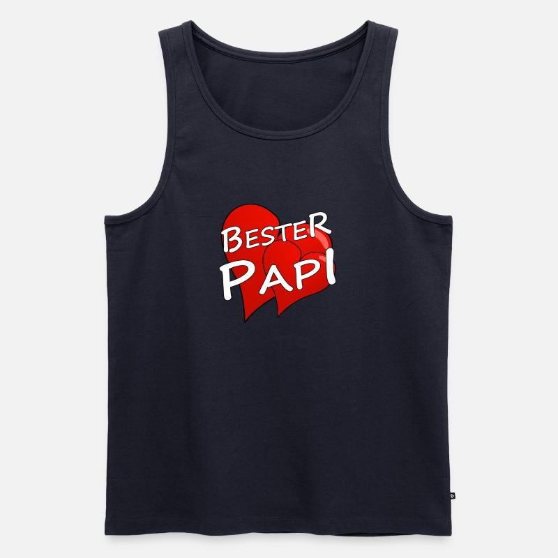 BESTER PAPI - Männer Premium Bio Tank Top - Navy