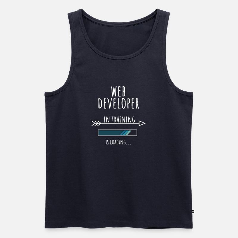 Web Developer in Ausbildung Beruf Geschenk - Männer Premium Bio Tank Top - Navy