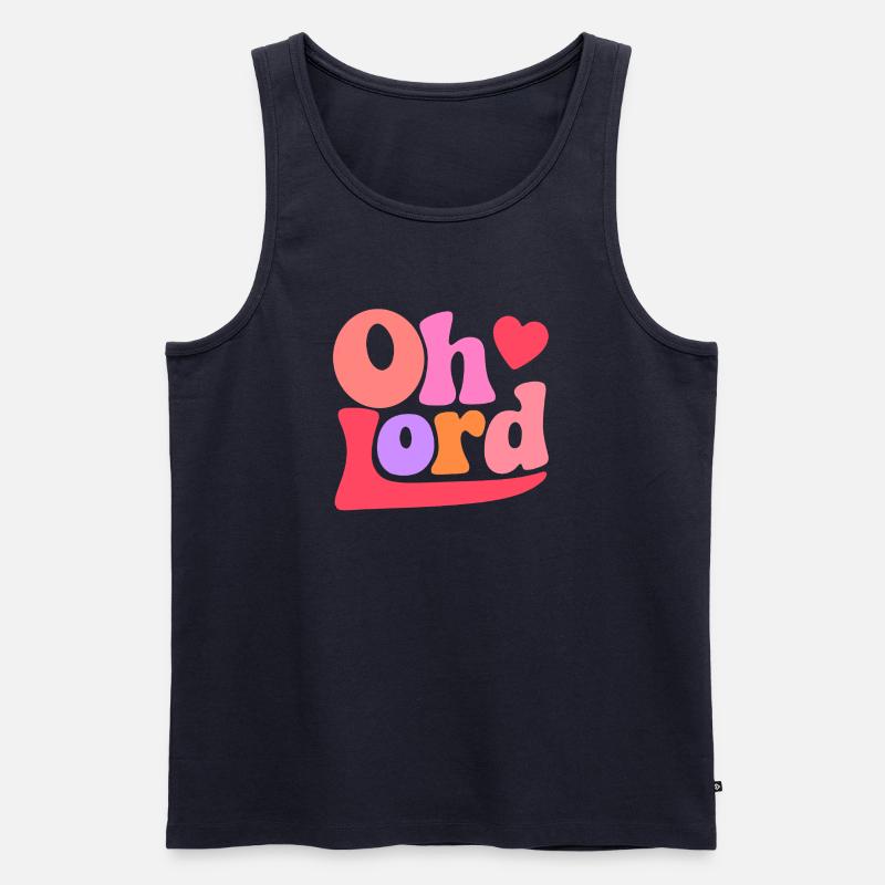 Oh Lord - Men's Premium Organic Tank Top - navy