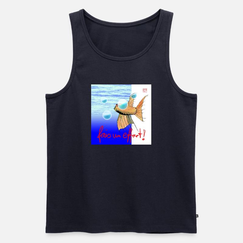 fais un effort - Männer Premium Bio Tank Top - Navy