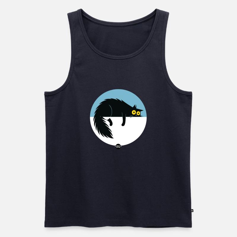Lazy Surveillance Modus - Männer Premium Bio Tank Top - Navy