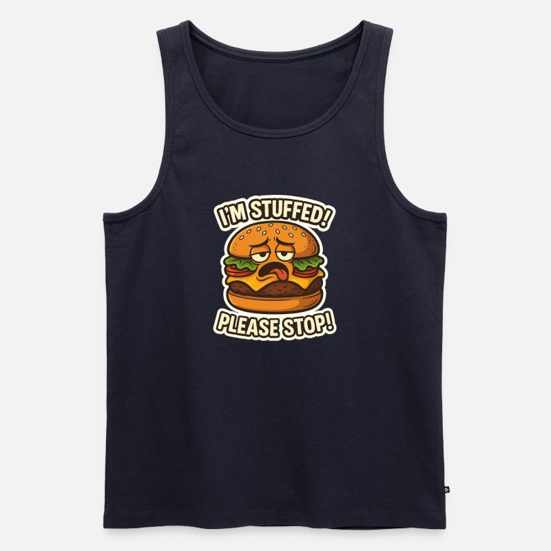 Ich bin gefüllter Hamburger - Männer Premium Bio Tank Top - Navy