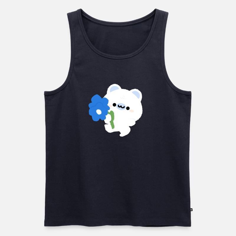 Romantischer Eisbär - Männer Premium Bio Tank Top - Navy