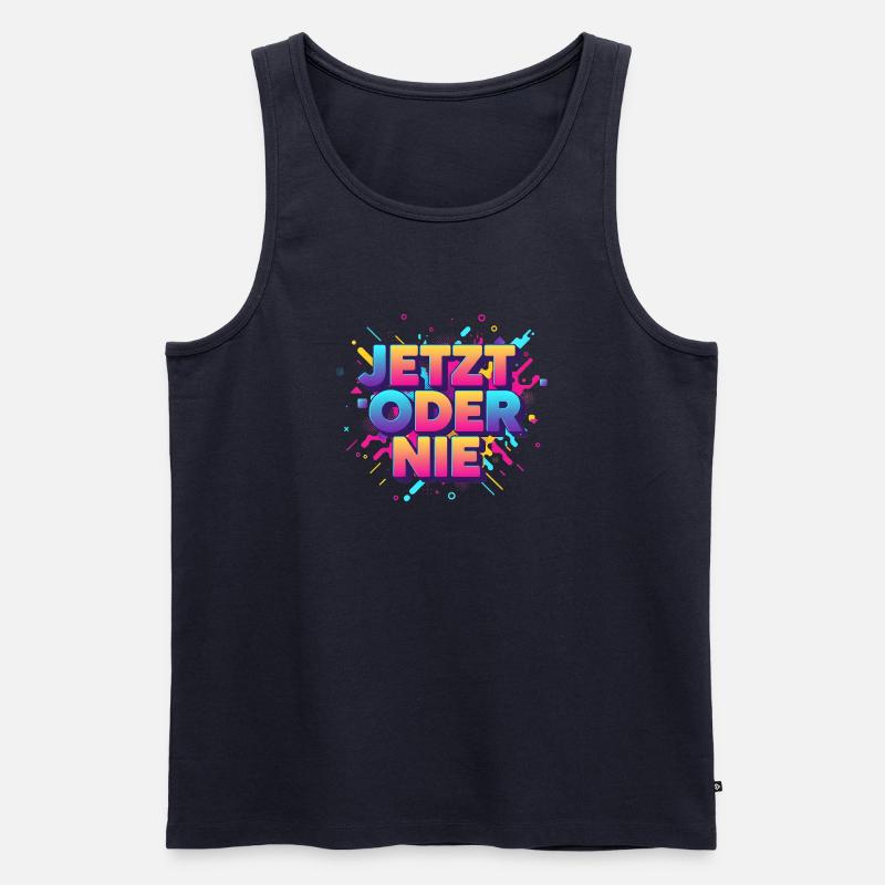 Jetz oder nie - Männer Premium Bio Tank Top - Navy
