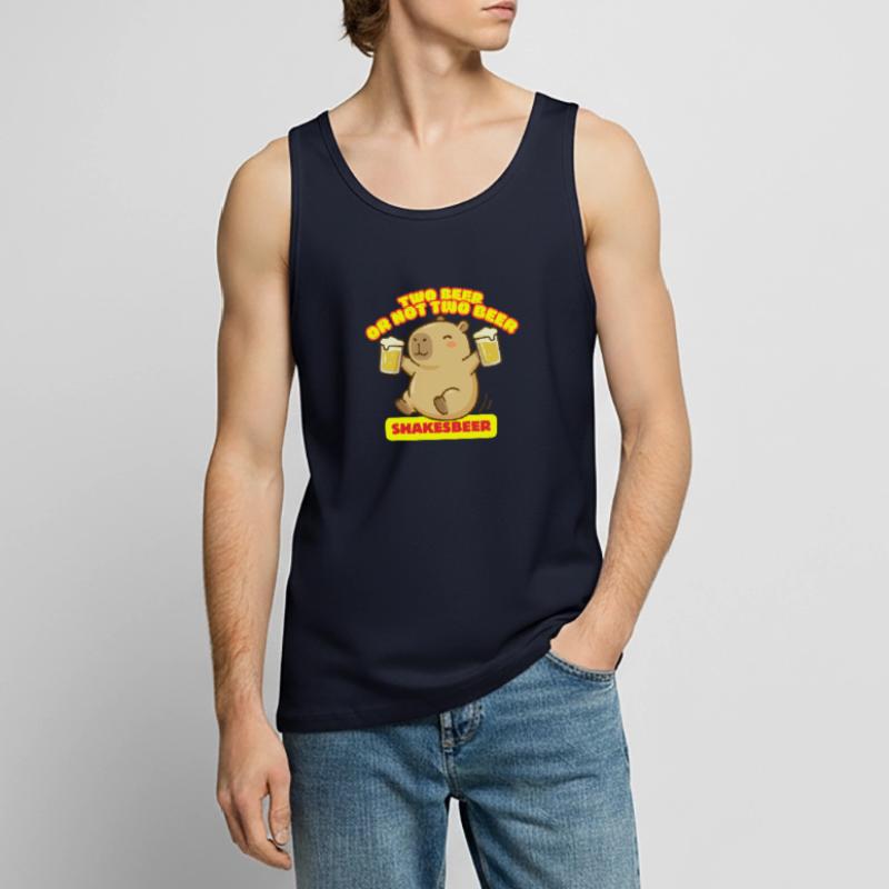 Zwei Bier oder nicht zwei Bier – Shakesbeer – Capybara Männer Premium Bio Tank Top