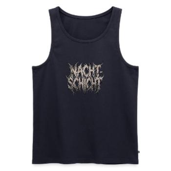 Heavy Metal Night Shift - Men's Premium Organic Tank Top - navy - Front - Michal (187cm)