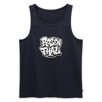 Rosenthal Berlin Graffiti - Männer Premium Bio Tank Top - Navy - Vorne - Michal (187cm)