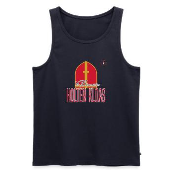 'k Bin gin Holten Kloas – Sinterklaas-Trikot - Männer Premium Bio Tank Top - Navy - Vorne - Michal (187cm)