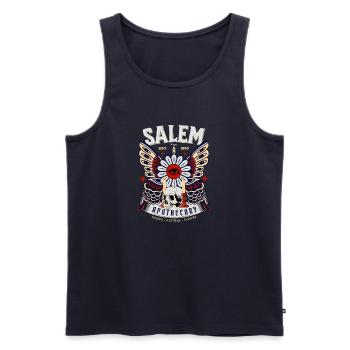 Gotische Salem Apothekerkunst - Männer Premium Bio Tank Top - Navy - Vorne - Michal (187cm)