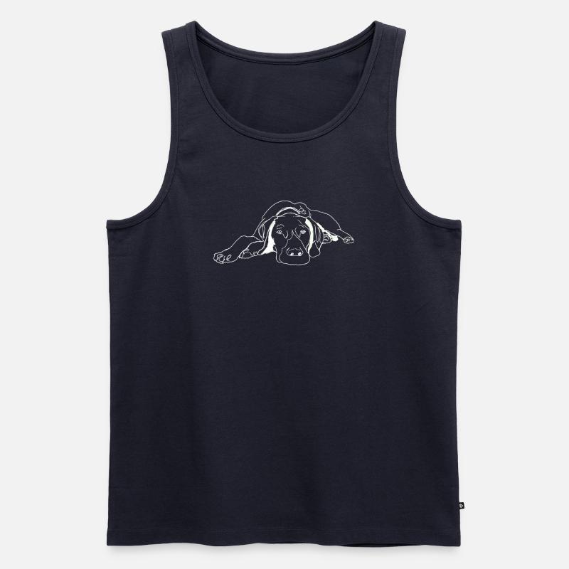 Pointer Deutsch Kurzhaar - Männer Premium Bio Tank Top - Navy
