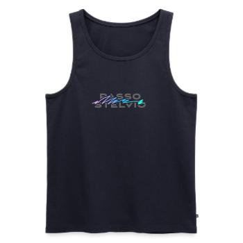 Passo Stelvio – Rally Cumo Edition Shirt - Männer Premium Bio Tank Top - Navy - Vorne - AI Model Male 178 light (178cm)