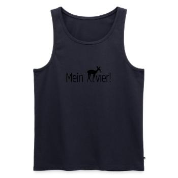 Mein REHvier Revier - Männer Premium Bio Tank Top - Navy - Vorne - AI Model Male 178 light (178cm)