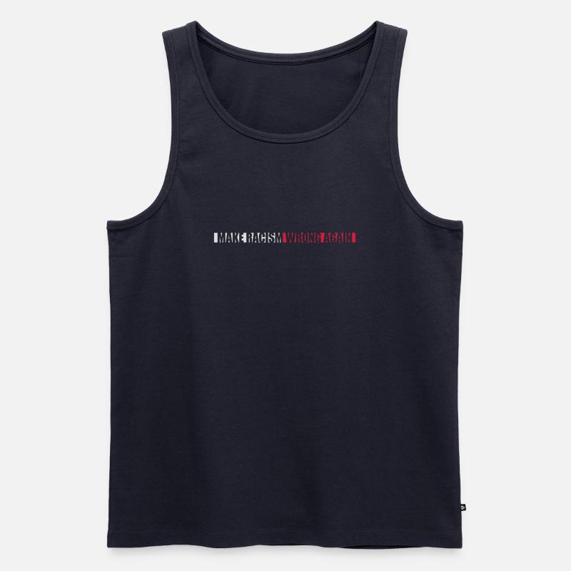 make racism wrong again - Männer Premium Bio Tank Top - Navy