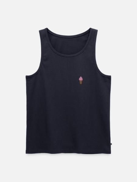 Softeis bestickt - Männer Premium Bio Tank Top - Navy