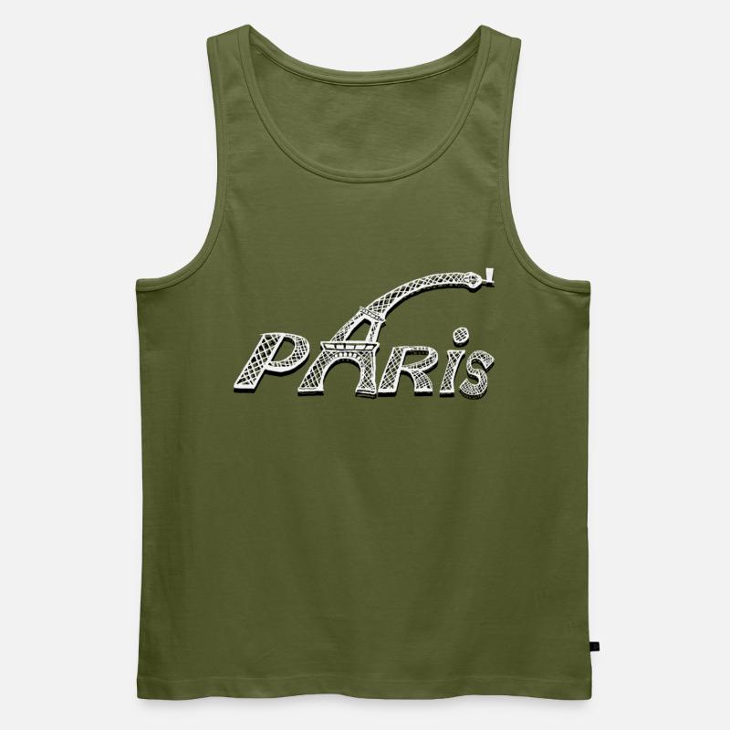 PARIS - Männer Premium Bio Tank Top - Khaki