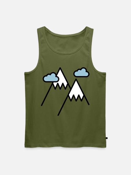 Der Berg ruft - Männer Premium Bio Tank Top - Khaki