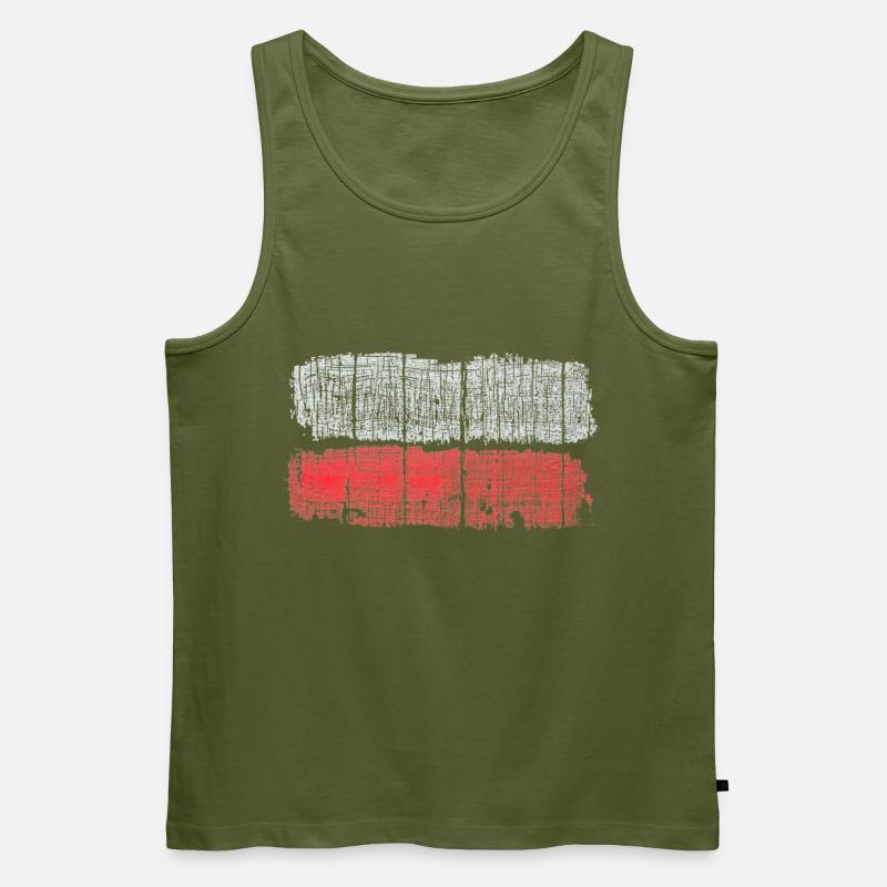 Fernwanderwege - Männer Premium Bio Tank Top - Khaki
