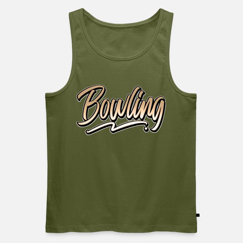 Bowling - Männer Premium Bio Tank Top - Khaki