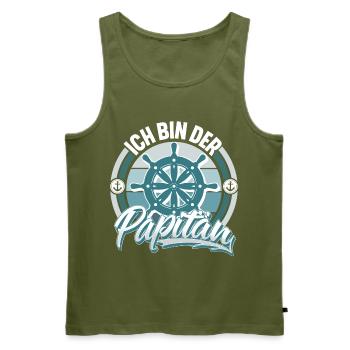 Segeln Papitän Papa Vater Segler segelboot - Männer Premium Bio Tank Top - Khaki - Vorne - Michal (187cm)