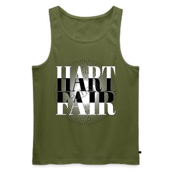 TOUGH but FAIR - Men's Premium Organic Tank Top - khaki - Front - Michal (187cm)