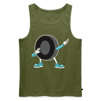 Eishockey - Men's Premium Organic Tank Top - khaki - Front - Michal (187cm)