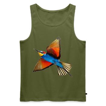 Bienenfresser-Vogel - Männer Premium Bio Tank Top - Khaki - Vorne - Michal (187cm)