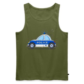Polizeiauto Police Blau - Männer Premium Bio Tank Top - Khaki - Vorne - Michal (187cm)