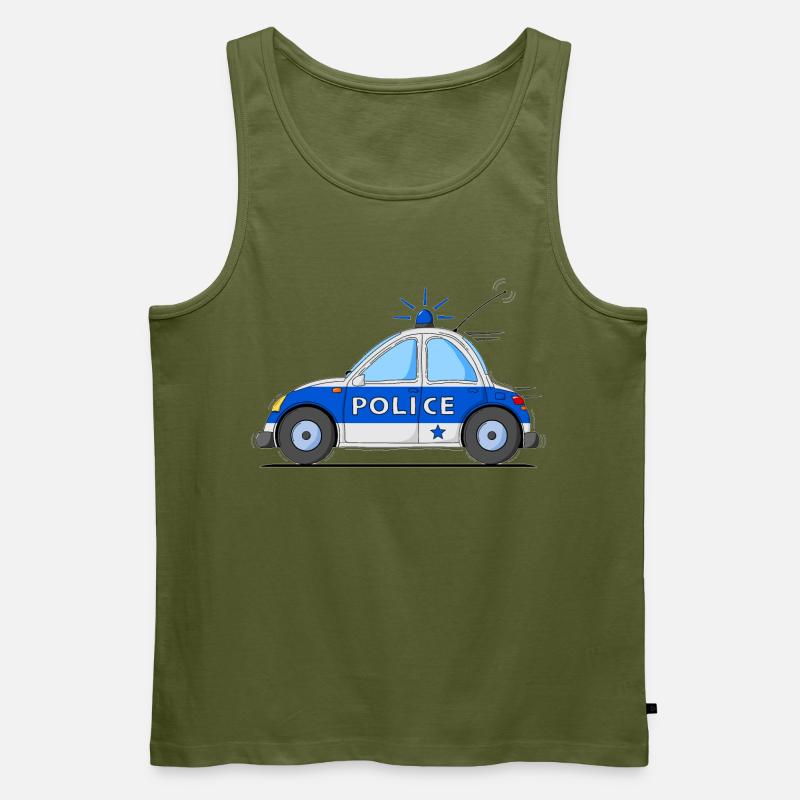 Polizeiauto Police Blau - Männer Premium Bio Tank Top - Khaki