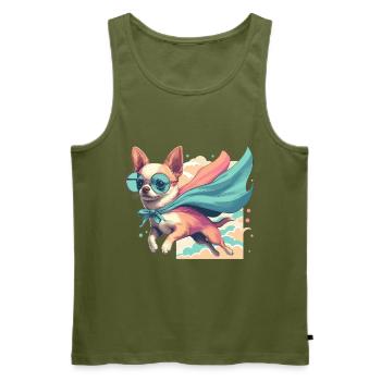 Super chien Chihuahua héros Cape Chi Chis cadeau - Débardeur bio Premium Homme - kaki - Devant - Michal (187cm)