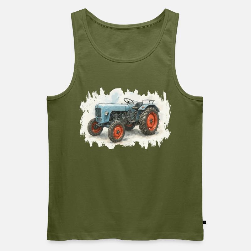Königstraktor - Männer Premium Bio Tank Top - Khaki