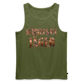 SCHNECKENJäGER Schnecken Garten gärtnern Kleingart - Männer Premium Bio Tank Top - Khaki - Vorne - Michal (187cm)