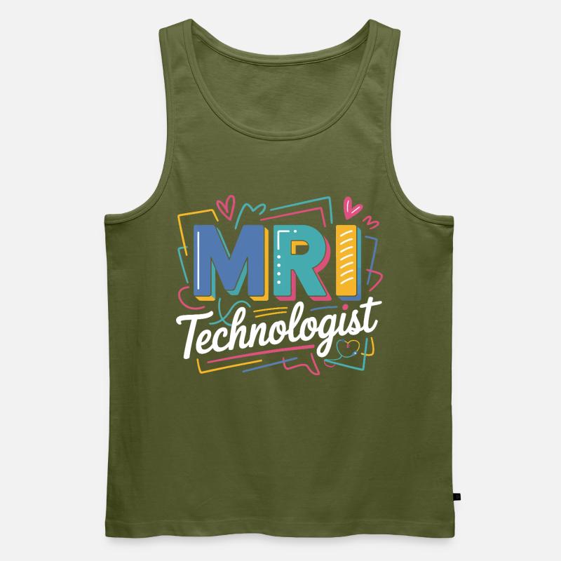 MRI Technologist Farbexplosion - Männer Premium Bio Tank Top - Khaki