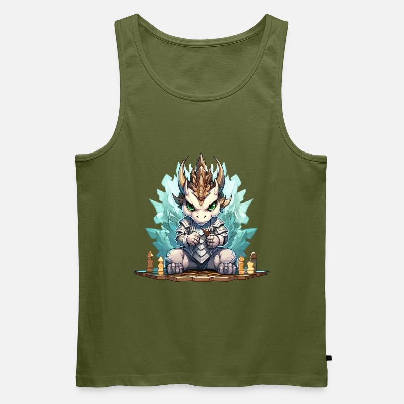 Eisdrache Ritter Kristallkranz - Männer Premium Bio Tank Top - Khaki