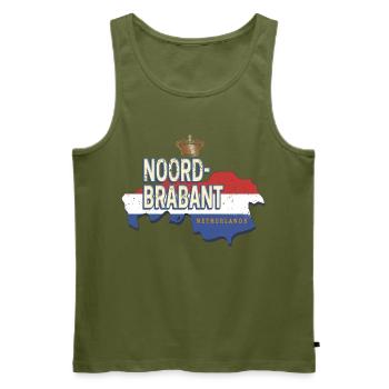 North Brabant Netherlands Retro Holland Souvenir - Men's Premium Organic Tank Top - khaki - Front - Michal (187cm)