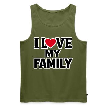 Ich liebe meine Familie - Männer Premium Bio Tank Top - Khaki - Vorne - Michal (187cm)