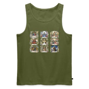 Sorcières - Tarot Majeur - Débardeur bio Premium Homme - kaki - Devant - Michal (187cm)