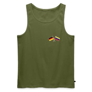 Germany and Venezuela Friendship Flags - Männer Premium Bio Tank Top - Khaki - Vorne - Michal (187cm)