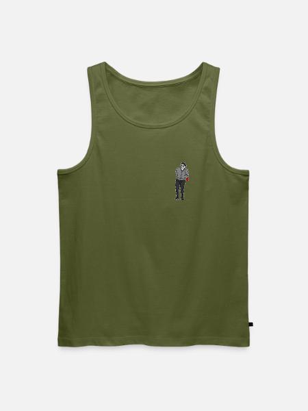 Petanque Spieler Linkshänder - Männer Premium Bio Tank Top - Khaki
