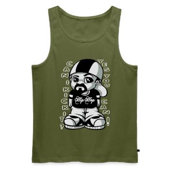 Hip hop fan - Débardeur bio Premium Homme - kaki - Devant - Michal (187cm)