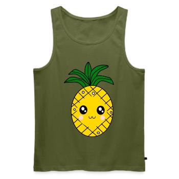 Carnaval, Carnaval, costumes, ananas - Débardeur bio Premium Homme - kaki - Devant - Michal (187cm)