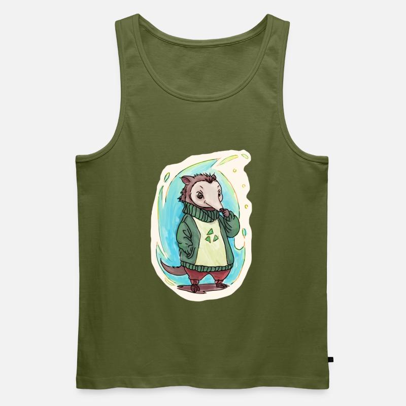 Grünes Reycling Bärchen - Männer Premium Bio Tank Top - Khaki