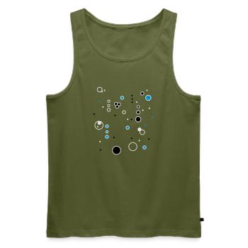 bubbles - Men's Premium Organic Tank Top - khaki - Front - Michal (187cm)