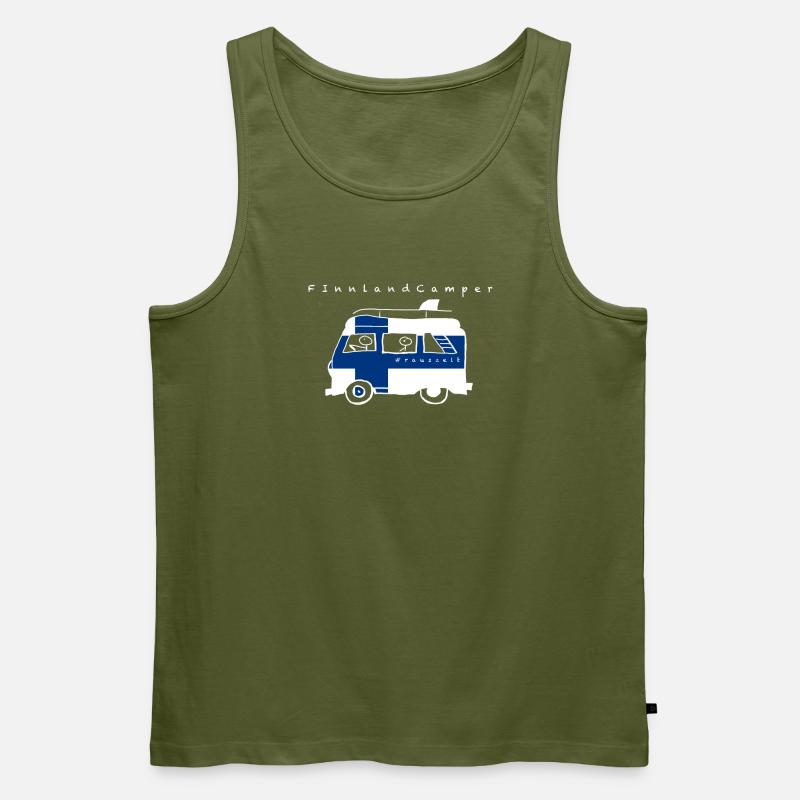 Finnland Camper - Männer Premium Bio Tank Top - Khaki