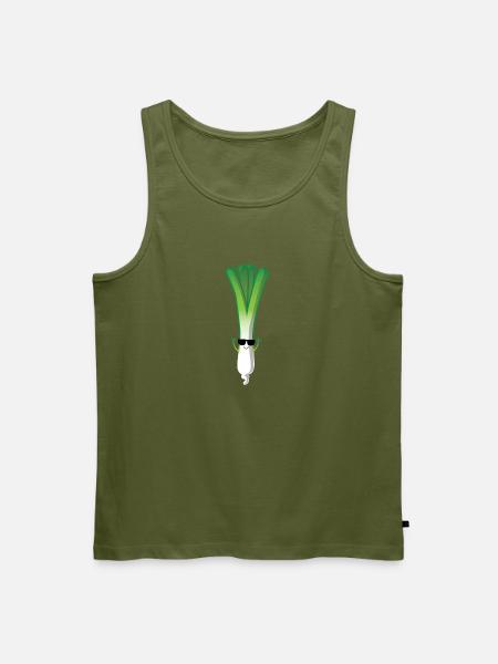 Lauch mit Sonnenbrille - Männer Premium Bio Tank Top - Khaki
