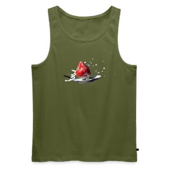 Splash - Männer Premium Bio Tank Top - Khaki - Vorne - Michal (187cm)
