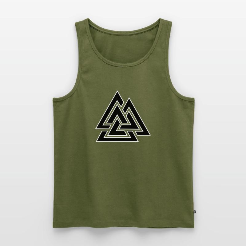 Triangular intertwined pattern Men's Premium Organic Tank Top