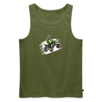 Motorrad, Quad - Männer Premium Bio Tank Top - Khaki - Vorne - Michal (187cm)