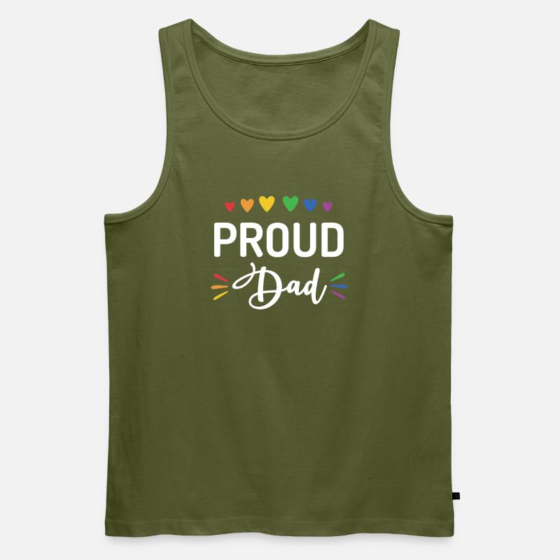 Stolzer Papa - Männer Premium Bio Tank Top - Khaki