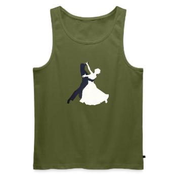 Motif de danse de valse élégant - Débardeur bio Premium Homme - kaki - Devant - Michal (187cm)