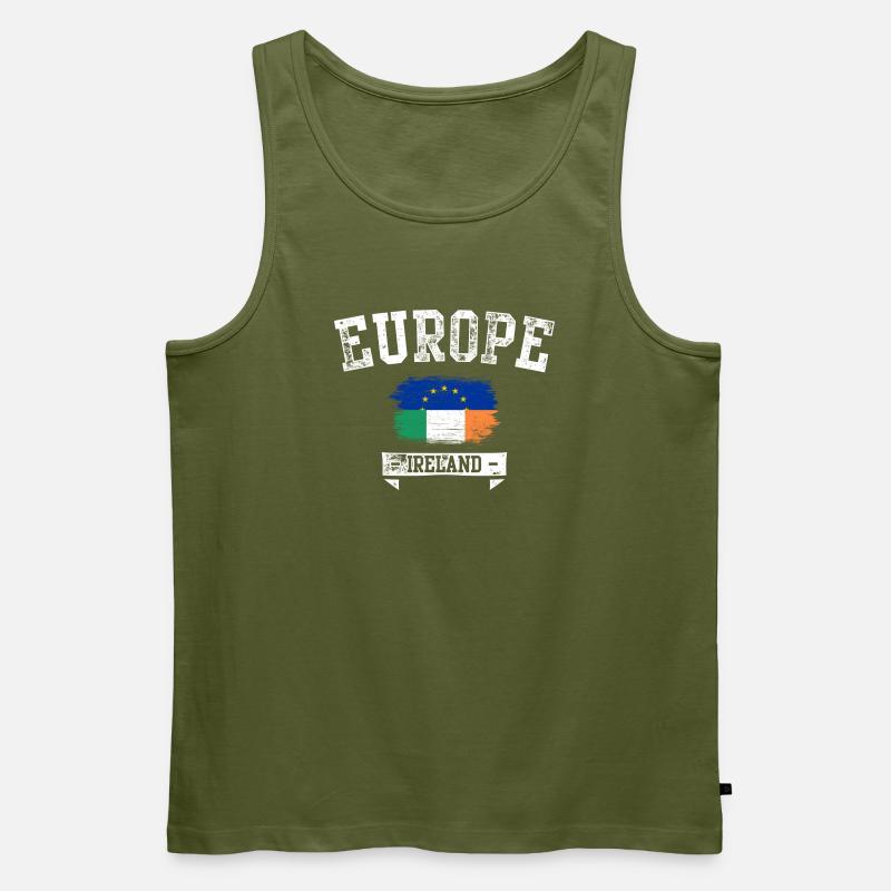 Flagge Irlands - Männer Premium Bio Tank Top - Khaki